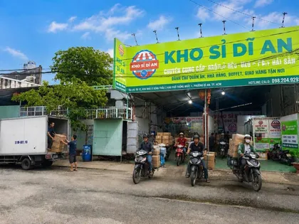 Mặt tiền kho tại số 12, khu nhà ở Sóng Thần 2, phường Dĩ An