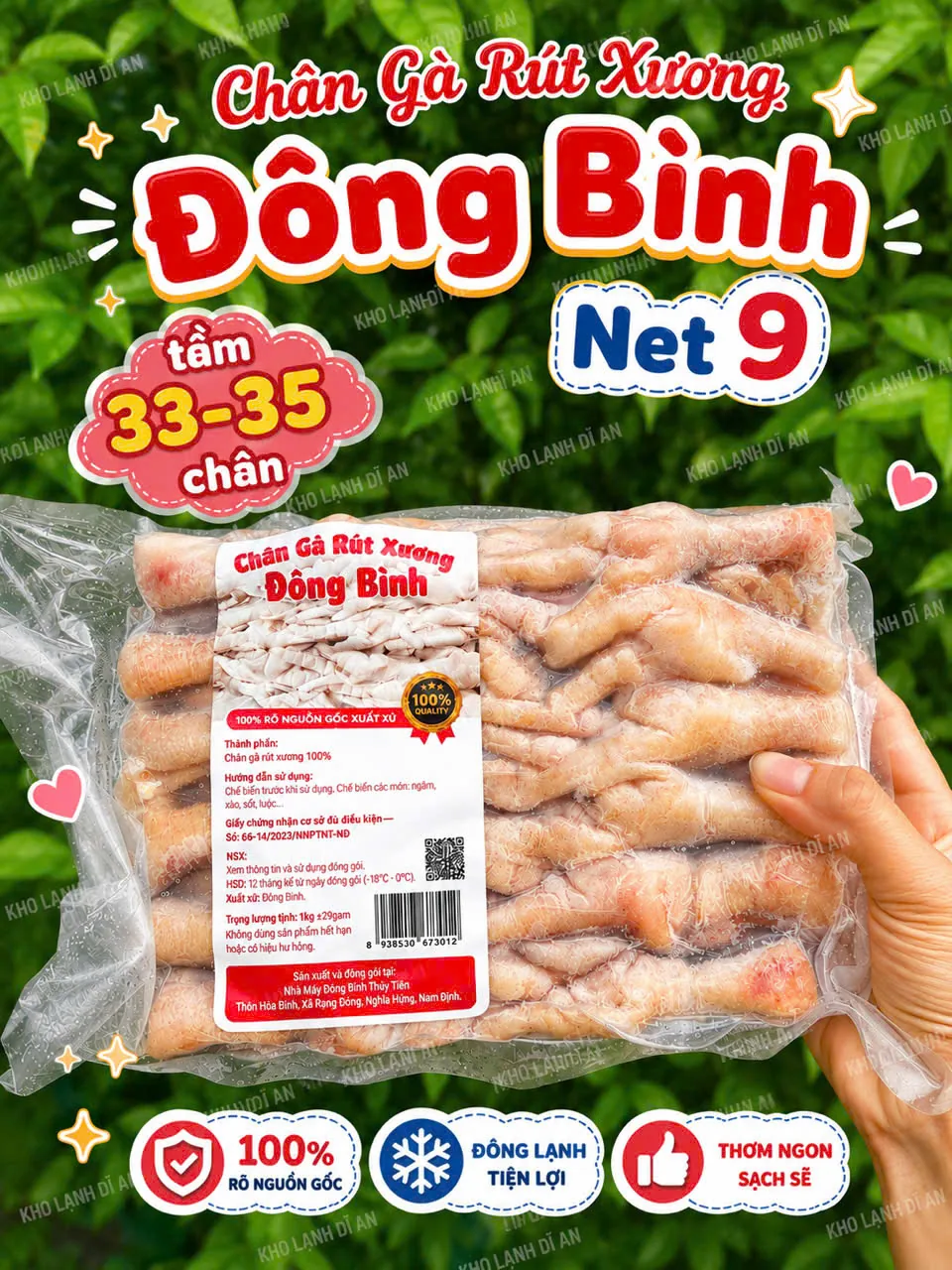 Chân Gà Rút Xương Net 9 – Đông Bình