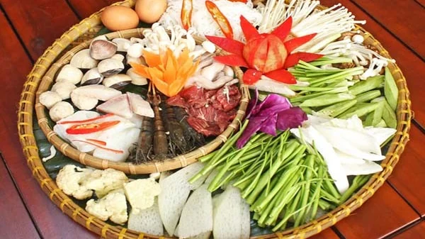 đồ nhúng lẩu hải sản rau