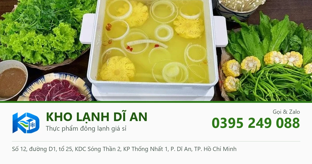 lẩu bò nhúng giấm - Kho Lạnh Dĩ An