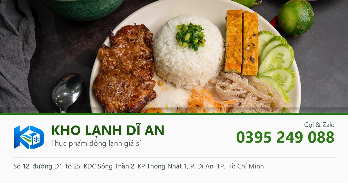 dĩa cơm tấm sườn - Kho Lạnh Dĩ An