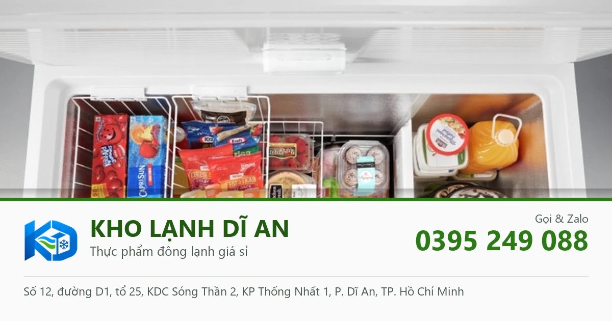 thực phẩm trong tủ đông - Kho Lạnh Dĩ An