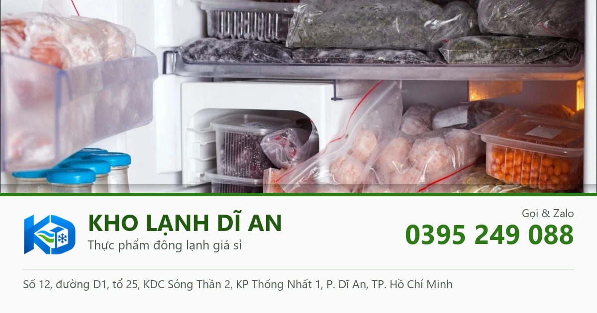 kho lạnh thực phẩm đông lạnh - Kho Lạnh Dĩ An